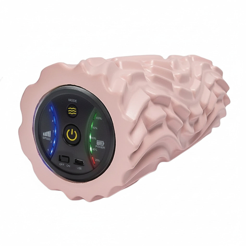 Foam Shaft Electric Foam Roller Yoga Home Gym Vibration Massage 4 Speeds Column Muscle Relax Deep Tissue USB Rechargeable