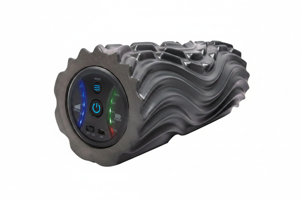 Foam Shaft Electric Foam Roller Yoga Home Gym Vibration Massage 4 Speeds Column Muscle Relax Deep Tissue USB Rechargeable